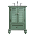 Elegant Decor 24 Inch Single Bathroom Vanity In Vintage Mint VF30524VM